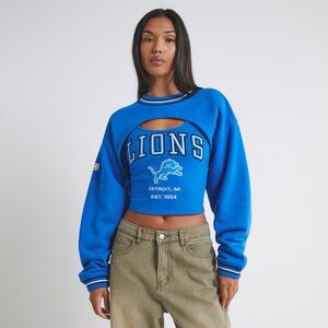 *NWT* Women's Blue Detroit Lions Fleece Shrug Cami